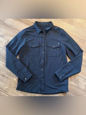 Vuori Men's Boulevard Shirt Jacket in navy blue Sz M